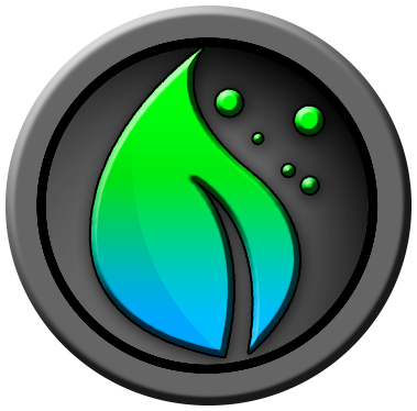 green and blue leaf-droplet icon representing our use of Soy Based inks in our printing.