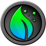 green and blue leaf-droplet icon representing our use of Soy Based inks in our printing.